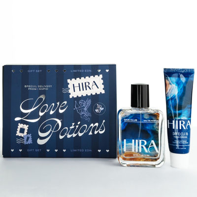 Hira Luxury Perfume And Hand Cream Gift Box For Men| Valentine Dive Club Edition| Set Of 2
