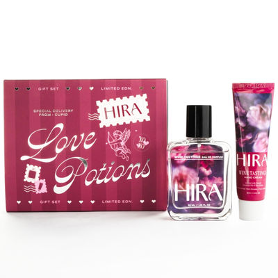 Hira Luxury Perfume And Hand Cream Gift Box For Women|Valentine Wine Tastings Edition| Set Of 2