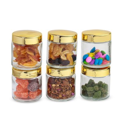 Glass spice/mukhwas storage jar