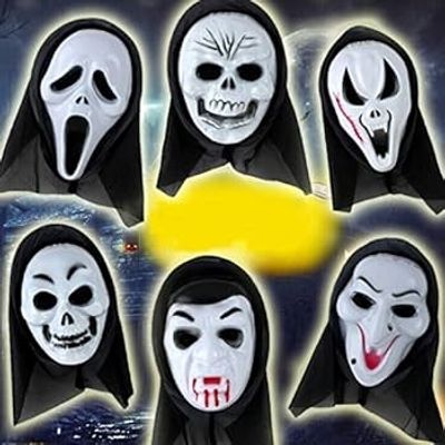 Gullak Halloween Party Ghost Mask (Colour May Vary)