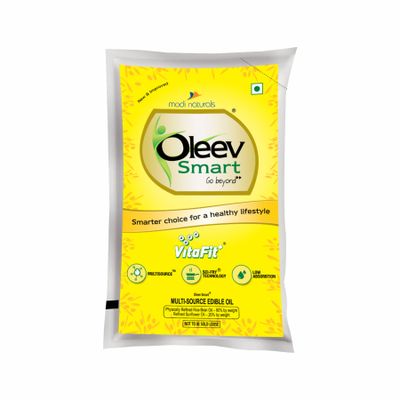 Oleev Smart Oil Fortified with VIT A, D, E and K | Pouch