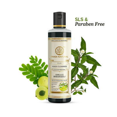 Khadi Natural Amla And Bhringraj Hair Cleanser | Anti-dandruff Shampoo | SLS And Paraben Free