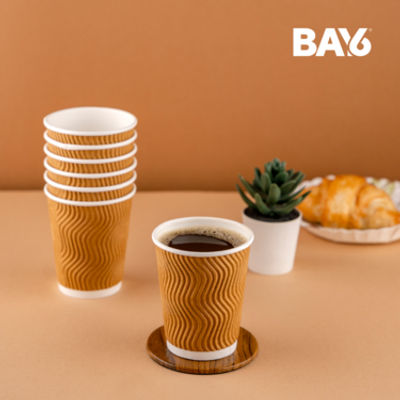 BAY6 Ripple Glass - 250 ml - Pack Of 10
