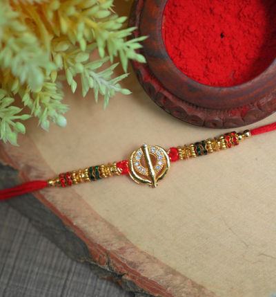 Aurum Shivling Rakhi - Embellished Diamonds