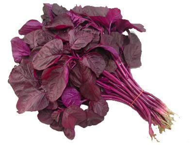 Red Amaranthus (Choulai Saag) - Cleaned, without roots