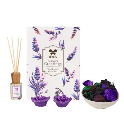 Iris Lavender Gift set with Potpourri and Floaters