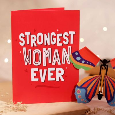 Oye Happy Womens Day Butterfly Card