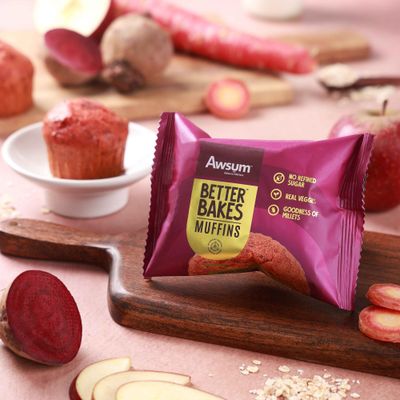 Awsum Beter Bake Apple Beetroot Carrot Muffin