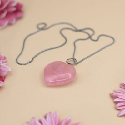 Astrotalk Rose Quartz Heart Pendant