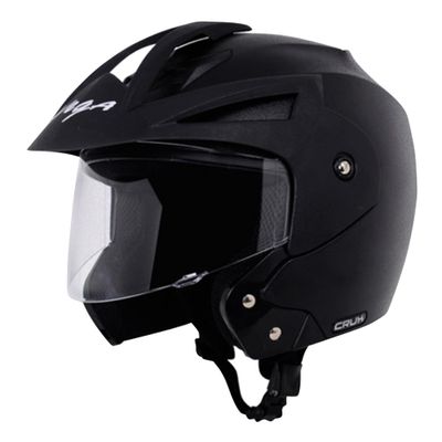 Vega Crux Open Face Black Helmet-L