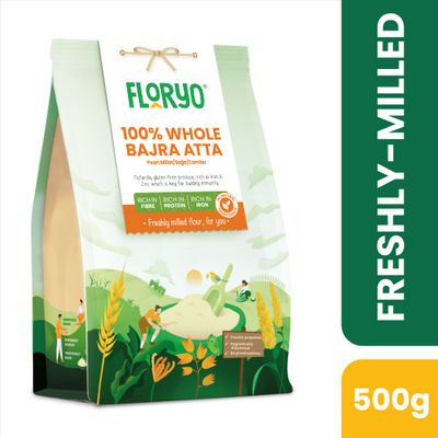 Floryo Freshly Milled Bajra Atta | Pearl Millet/ Sajje/ Cambu