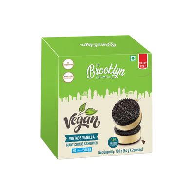 The Brooklyn Creamery Vegan Vintage Vanilla Ice Cream Sandwich Multipack