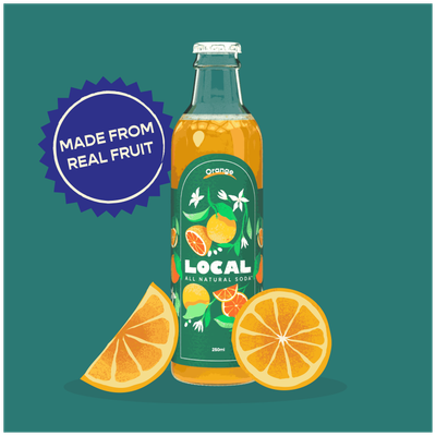 Local All Natural Soda Orange
