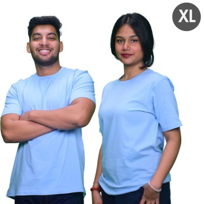 EQL Unisex Cotton T-shirt | Light Blue - XL