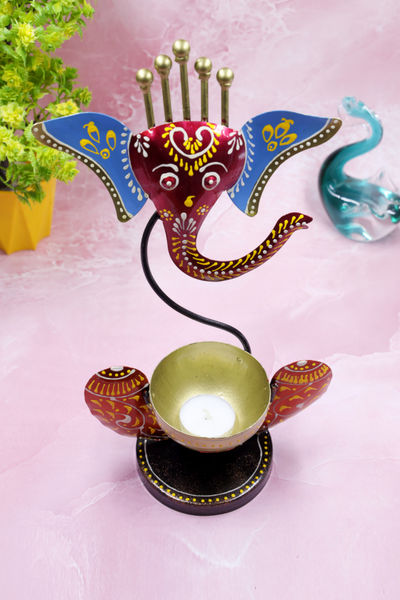 BAY6 Decorative Ganesh Candle Holder