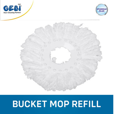Gebi Sparkle Plus Spin Mop Microfiber Refill for Floor Cleaning