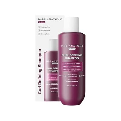 Bare Anatomy Curl Defining Shampoo | Curl Retention & 2X Frizz Protection For 48 Hours