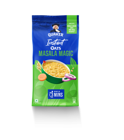 Quaker Classic Masala Oats | Pouch | Artificial Colour-free and Preservative-free