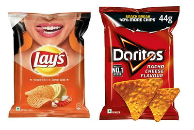 Doritos Cheese Nachos & Lay's West Indies Hot 'n' Sweet Chilli Chips Combo