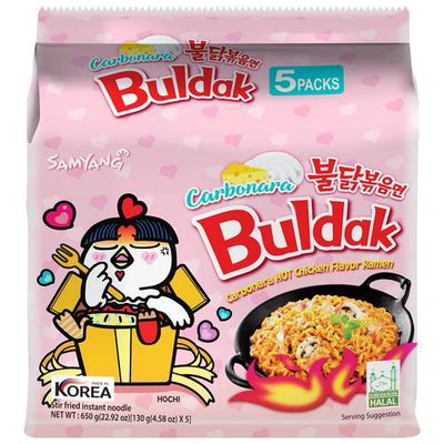 Samyang Korean Hot Chicken Flavour Ramen Creamy Carbonara Non Veg