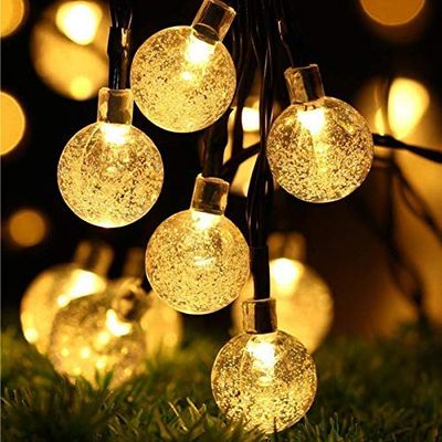 DesiDiya LED Crystal Ball String Light - Warm White Romantic Ambiance For Parties & Celebrations