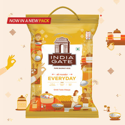 India Gate All Rounder Everyday Basmati Rice | Aged Rice | Fluffy and Non-Sticky