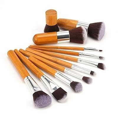 Bronson Professional bamboo makeup brush set - 11 pcs