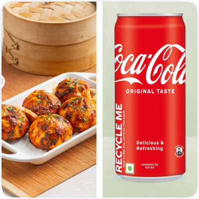 Chicken Tandoori Momos & Coca-Cola Soft Drink Can Combo