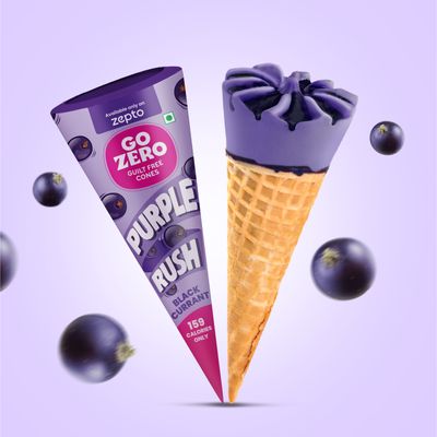 Go Zero Black Currant Low Calorie Guilt Free Ice Cream Cone