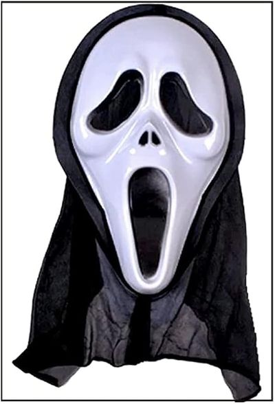Divine Vibes Halloween Ghost White Face Mask