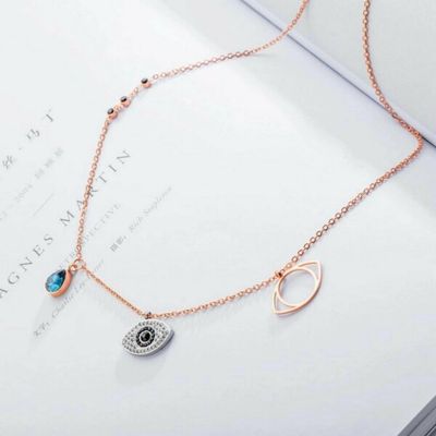 Salty Fashion Sapphire Evil eye Necklace for Women