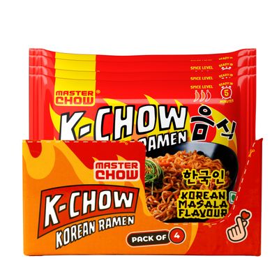 MasterChow K-Chow Korean Ramen masala Instant Noodles | Pack of 4