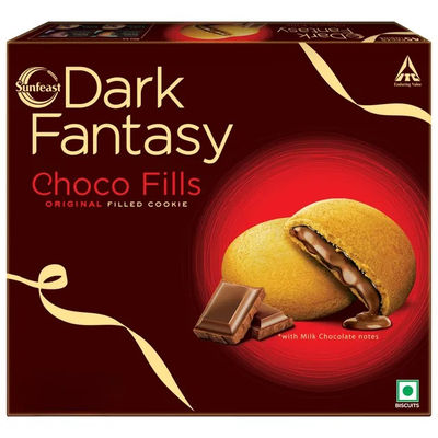 Sunfeast Dark Fantasy Choco Fills, Original Filled Cookies with Choco Crème