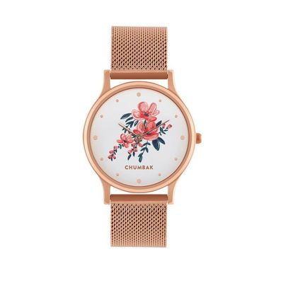 Chumbak Women's Metal Round Analog Watch | Teal