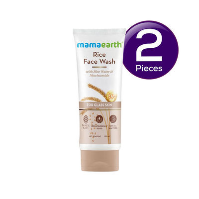 Mamaearth Rice Face Wash With Rice Water & Niacinamide For Glass Skin 100 ml Combo