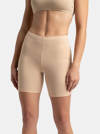 Jockey 1529 Women's Super Combed Cotton Mid Waist Shorties|Concealed Waistband | Skin-XL