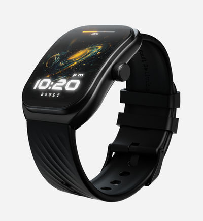 Boult Trail 2.01" 3D Curved Hd Display, Working Crown,Health Track Smartwatch(Raven Black Strap)