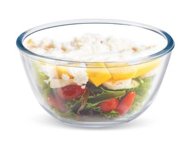 Treo By Milton 1000 Ovensafe Mixing Borosilicate Glass Bowl, 1000 Ml, Transparent (Without Lid)