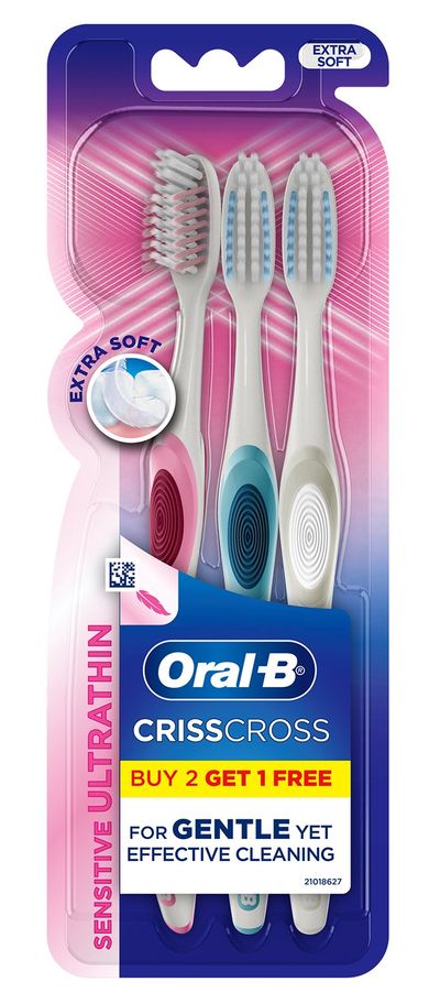 Oral-B Crisscross Sensitive Ultrathin Manual Adults Toothbrush