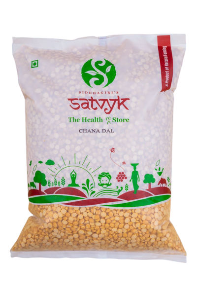 Satvyk Stoneground Unpolished Chana Dal