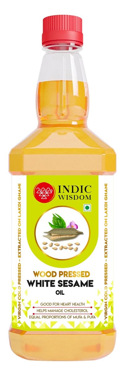 Indic Wisdom Wood Pressed White Sesame Oil | Bottle