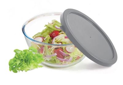 Treo By Milton 750 Ovensafe Mixing Borosilicate Glass Bowl With Quick Lid, 750 Ml, Transparent