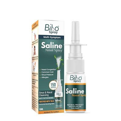 Bibo Multi Symptom Saline Nasal Spray With Tulsi