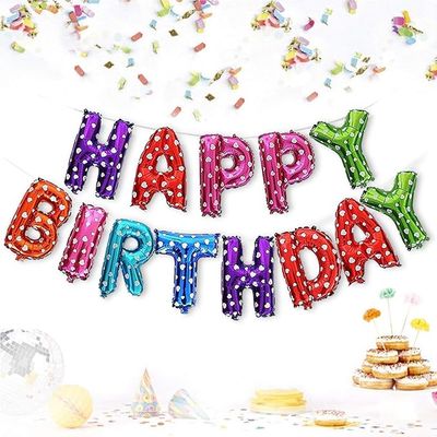 Let's Vybe Happy Birthday Polka Dot Foil Balloons