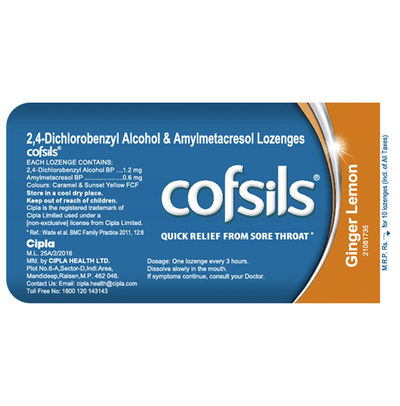 Cofsils Lemon Ginger Lozenges