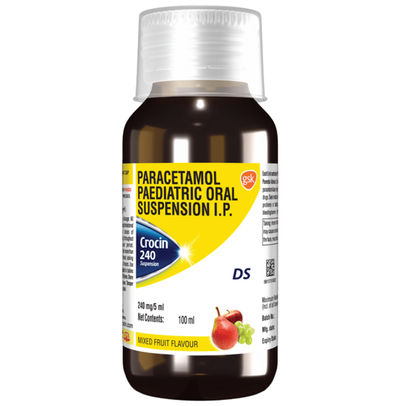 Crocin 240 DS Mixed Fruit Paediatric Oral Suspension