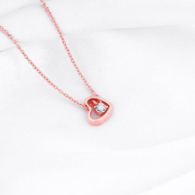 Giva Rose Gold Whole Heart Necklace