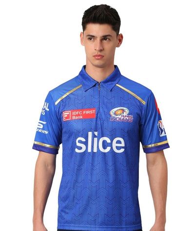 PlayR MI - IPL Fan Men's 100% Polyester Jersey - XL