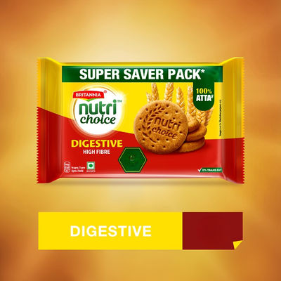 Britannia NutriChoice Whole Wheat Digestive Biscuits | Maida-free and Trans Fat-free
