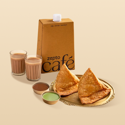 Samosa - 2 Pieces + Adrak Chai